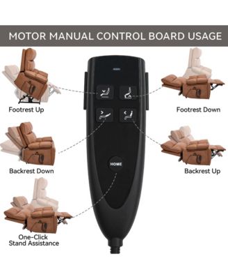 Massage Dual Motor Infinite Position Recliners Electric Lift Chair with Cup Holders and Power-Remote