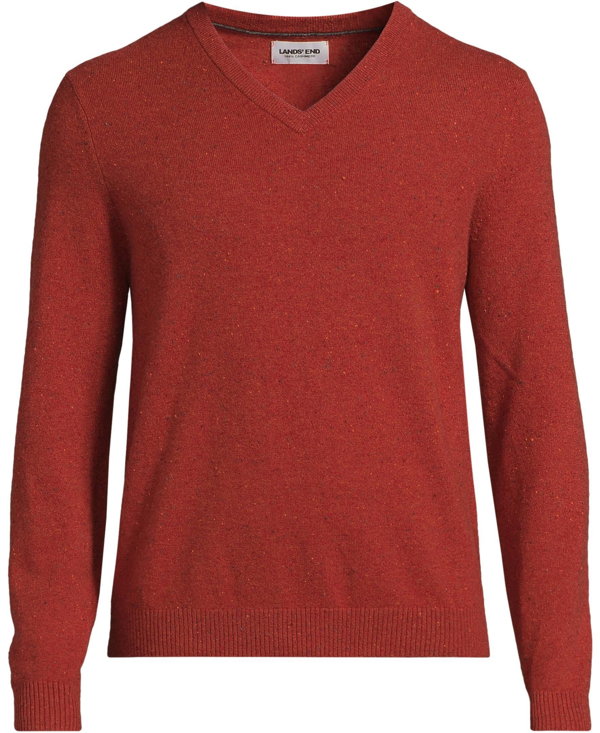 Lands' End Men's Fine Gauge Cashmere V-neck Sweater