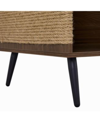 Mid-Century Side Table with Storage