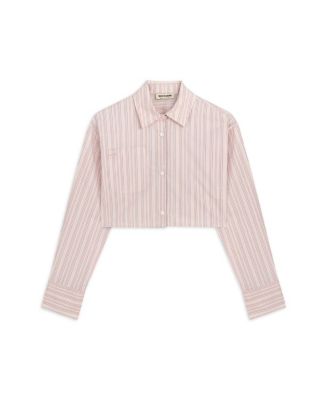 Women's Striped Crop Shirt