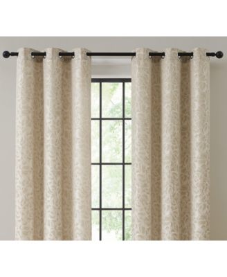Bythe Textured Grommet Window Curtain Panel Pair 2 Piece Window Curtain