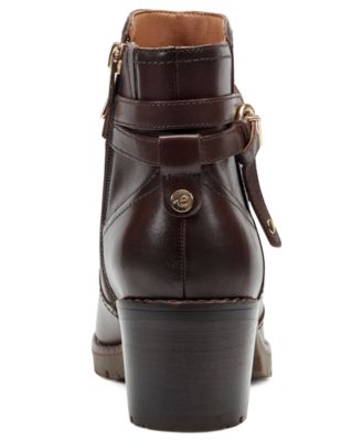 Women's Carter eFlex Buckle Strap Block Heel Booties