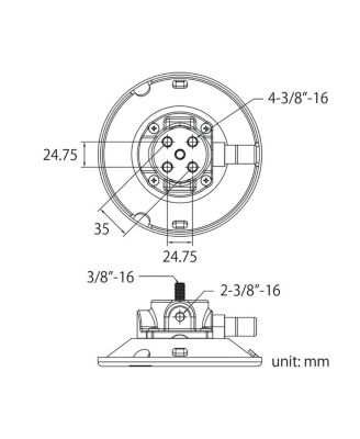 6" Metal Pump Suction Cup with Detachable 5/8" Swiveling Baby Adapter
