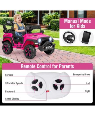 12V Kids Ride On Truck with 212V Motors Spring Suspension & Remote Control
