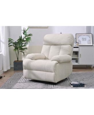 Oversized Fabric Recliner Chair – Electric Power Lift, Remote Control – Elderly Support Seating