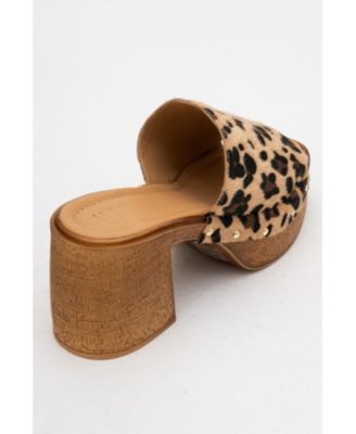 Pull Leather Platform Mules (Women)