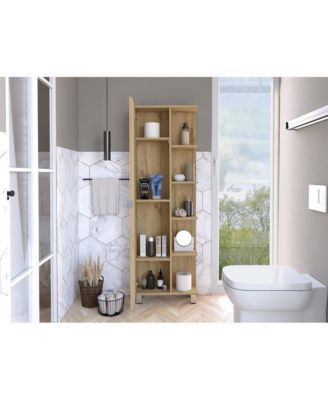 Urano Linen Cabinet Light Oak MDF