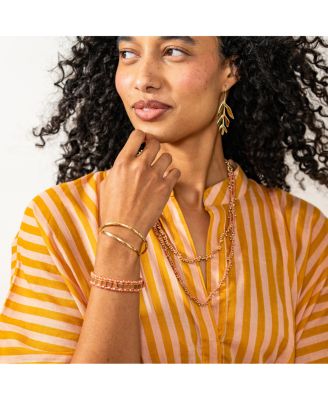 Josie enamel bracelet small with loop latch coral
