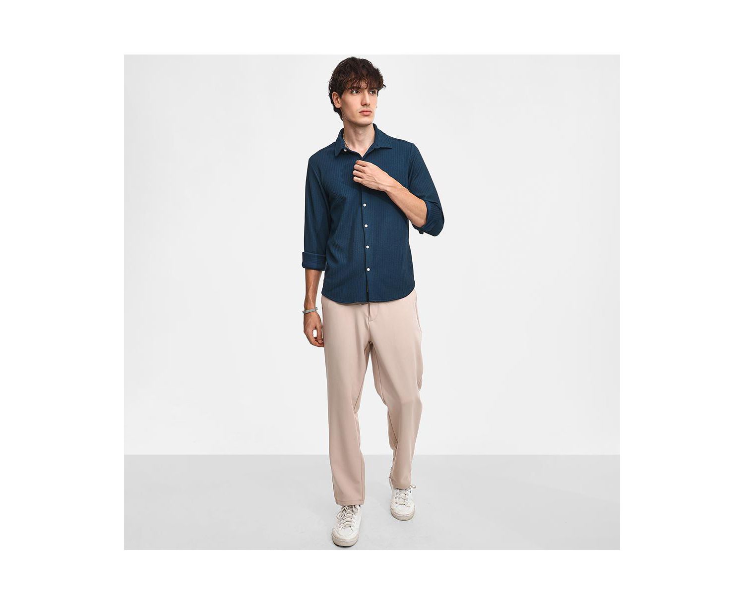 Men's Stripe-Creased Shirt