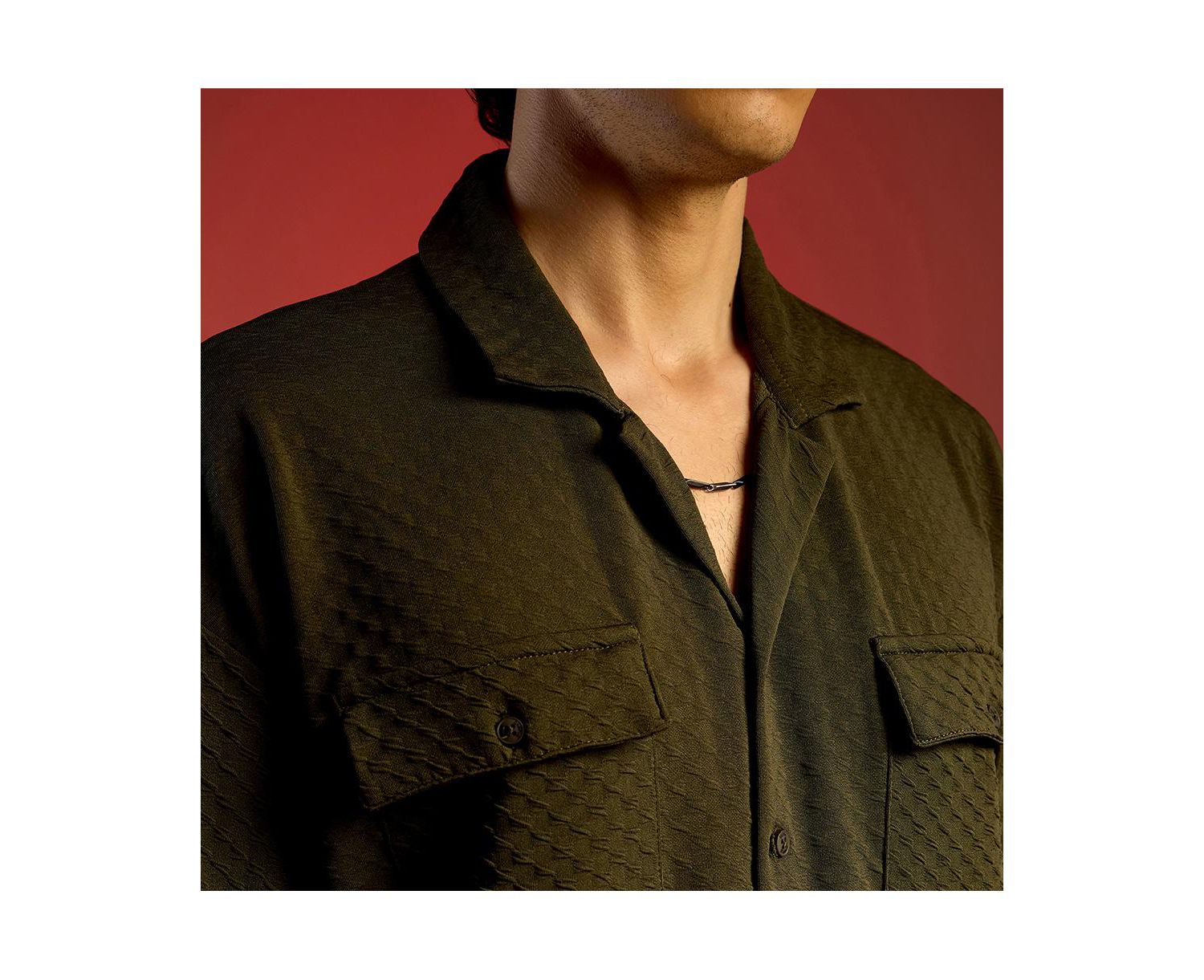 Men's Cubic Utility Oversized Shirt
