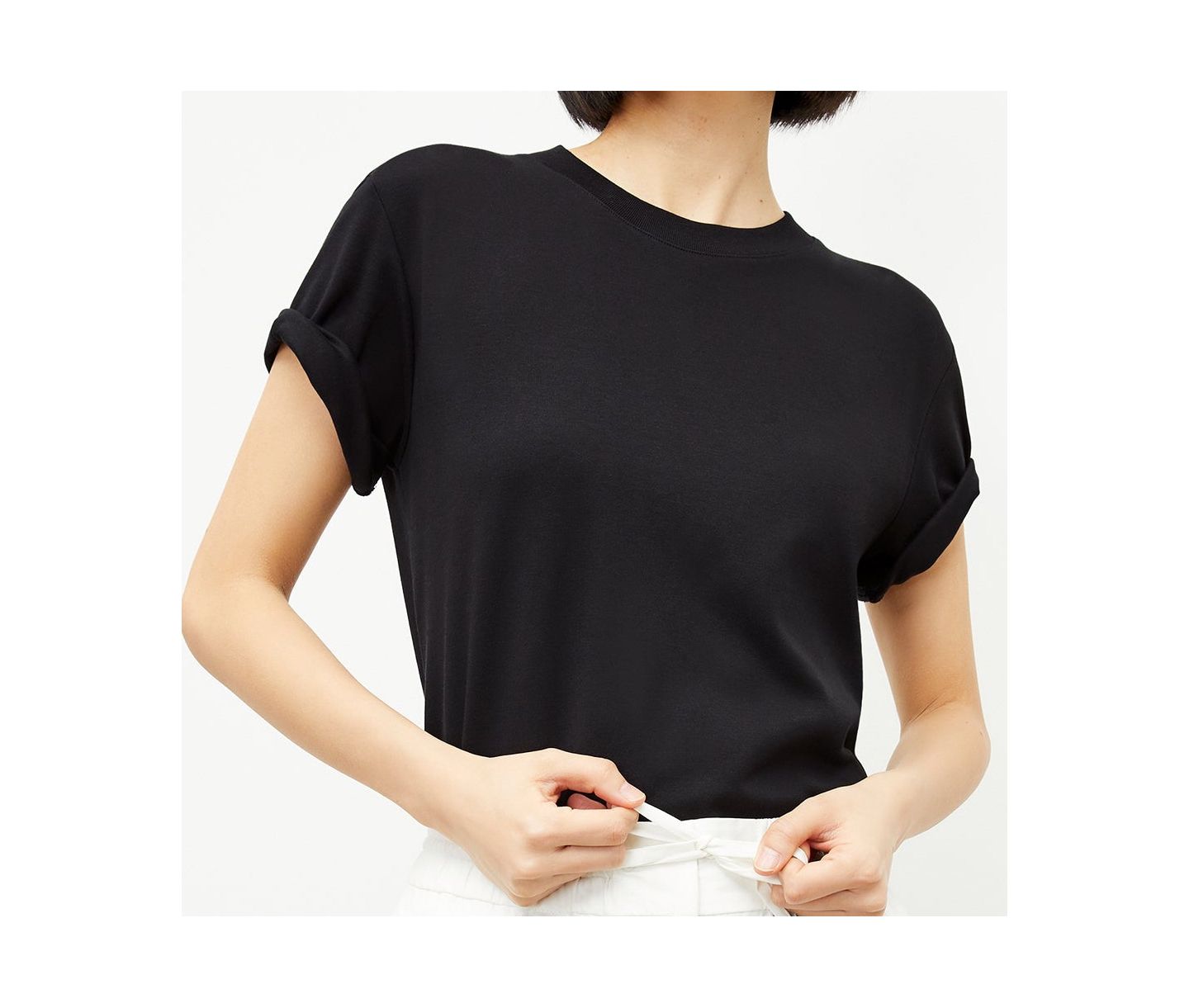 Женская футболка M.M.LaFleur Leslie - Organic Pima Cotton, цвет: Чёрный — фото 7