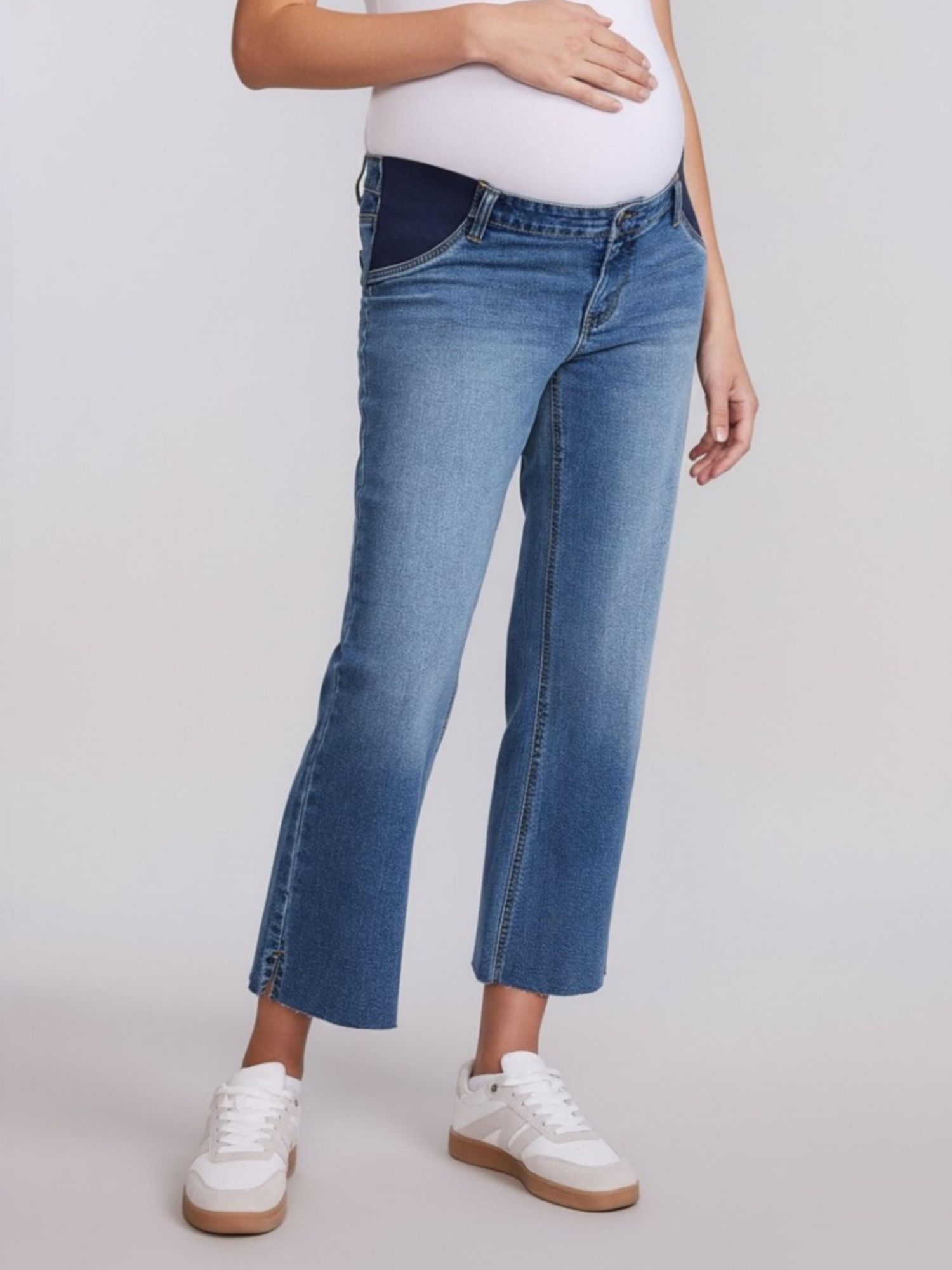 Women's Under the Belly Wide Leg Crop Jeans - Motherhood