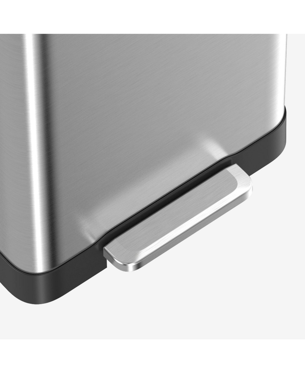 Qualiazero 75L / 20 Gallon Rectangular Step Can - Silver