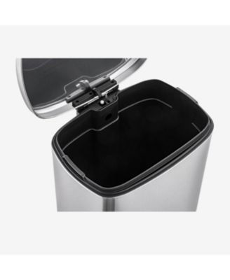 50L + 5L + 5L Rectangular Step Can Combo, Stainless Steel Trash Cans with Lids