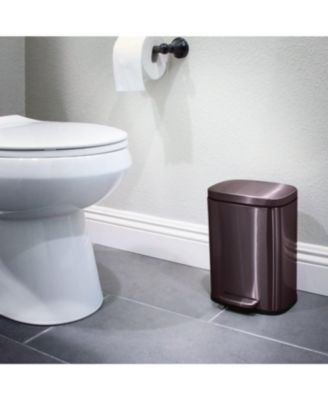 50L + 5L + 5L Rectangular Step Can Combo, Stainless Steel Trash Cans with Lids