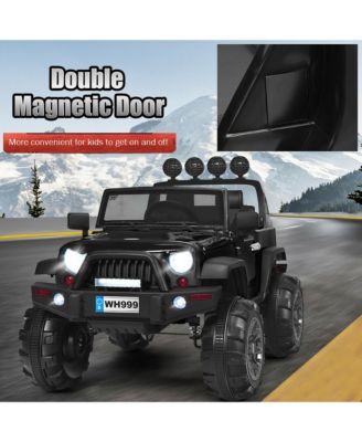 12V Kids Ride On Truck RC Car w/ LED Lights Music Trunk