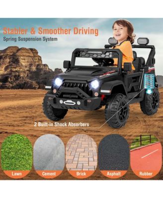 12V Kids Ride On Truck with 212V Motors Spring Suspension & Remote Control