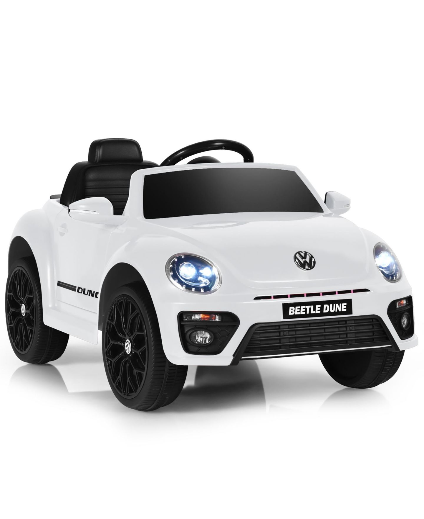Детская игрушка Costway Volkswagen Beetle Remote-Control Ride-On Car, 37.5"L x 22"W x 18.5"H, Ages 3-10 — фото 1