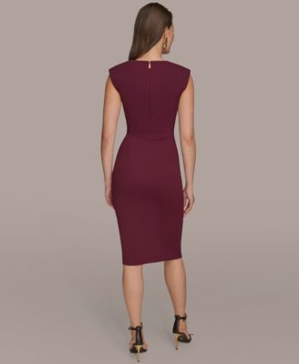 Women's V-Neck Ruched Dress