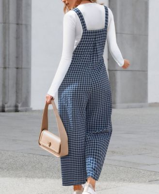 Women's All the Feels Checkered Jumpsuit