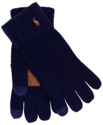 Men's Leather Patch Signature Gloves