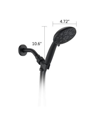 Matt black high pressure multi function with hand held shower faucet