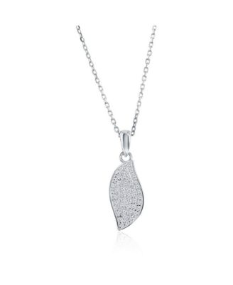 Sterling Silver, Pave CZ Wave Design Necklace & Earrings Set