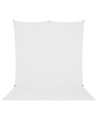 8x13' X-Drop Pro Wrinkle-Resistant Backdrop Kit with Stand, High-Key White Sweep