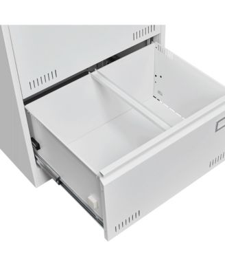 Filing Cabinet Lateral File Cabinet 2 Drawer with Lock Metal File Cabinets Three Drawer Office Cabinet for Legal/Letter/A4/F4