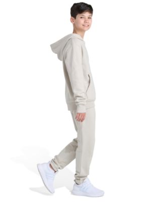 Big Boys' 8-20 Long Sleeve Pullover Hoodie and Joggers Essential Small Logo Fleece, 2-Piece Set