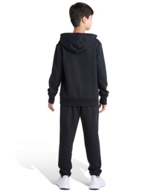 Big Boys' 8-20 Long Sleeve Pullover Hoodie and Joggers Essential Small Logo Fleece, 2-Piece Set