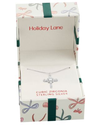 Sterling Silver Cross Pendant Necklace, Macy's Exclusive