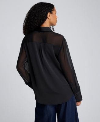 Women's' Button-Front Collar Neck Shirt