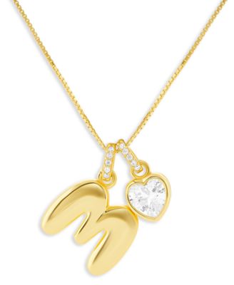 Sterling Silver Initial Charm Necklace in Holiday Ornament, Macy's Exclusive