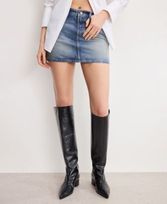 Women's Coated Good Mini Skirt, Regular & Plus Size