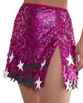 Limited Embellished Star Trim Mini Skirt