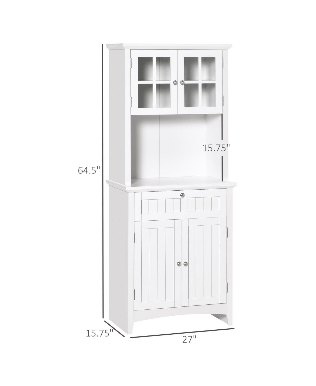 Slickblue Adjustable Shelves Kitchen Storage Cabinet Space-Saving Solution for Organized Kitchens