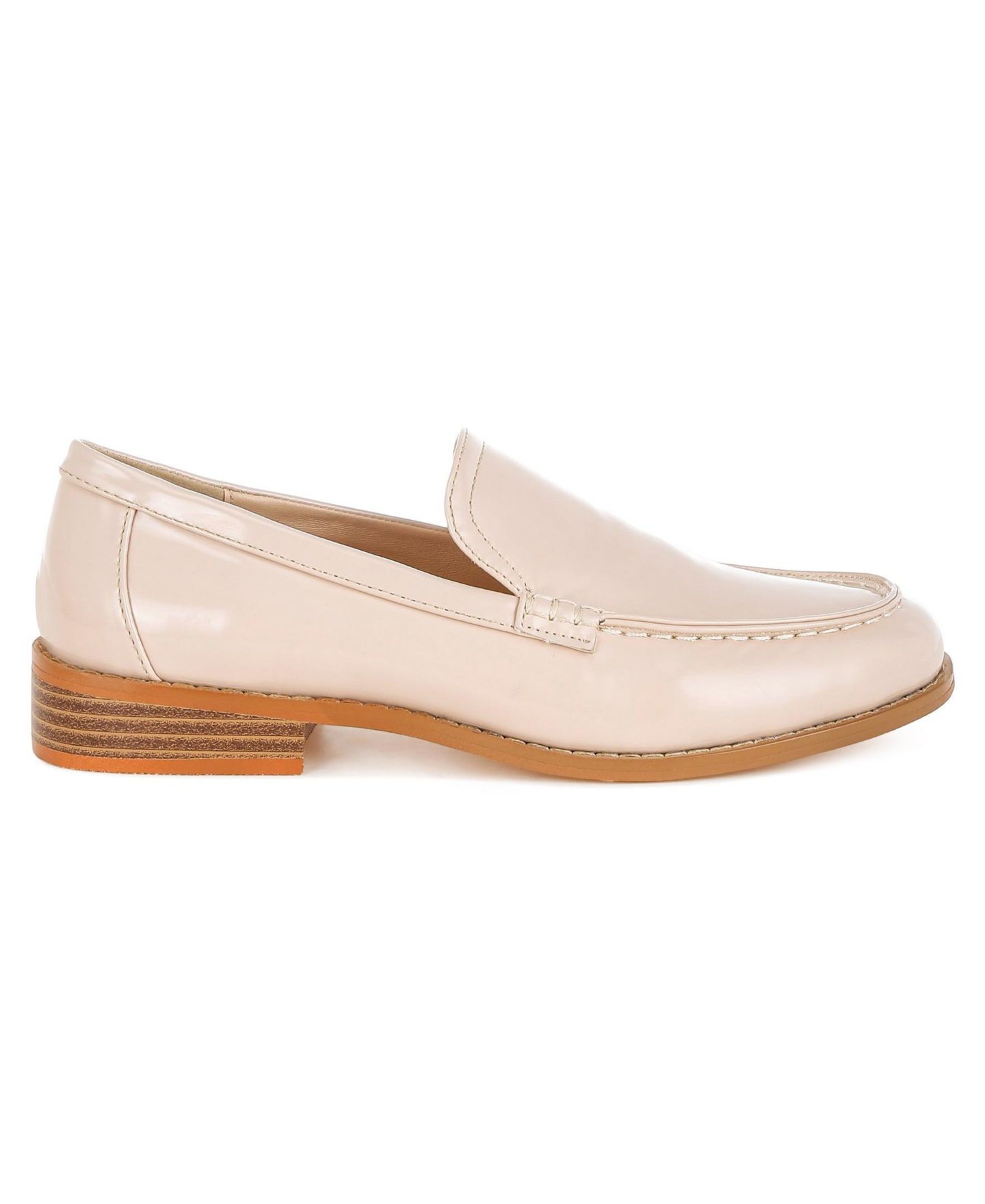 Женские туфли Rag & Co Corleone Pleather Stacked Heel, цвет: Бежевый — фото 5