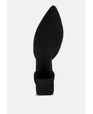 Womens Rozita Microfiber Block Heel Sandals