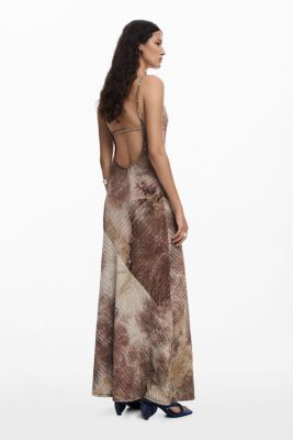 Women's Long gradient strap dress