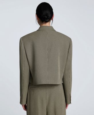 Women's Houndstooth Cropped Jacket