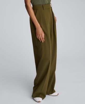 Women's High-Rise Pleat Detail Pants