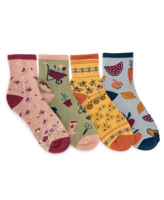 Women's 4 Pk QTR Crew Novelty