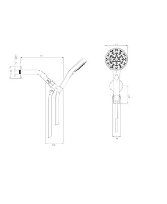 Multi Function Adjustable Hand Shower - 8-Function Hand Shower, Brushed Nickel