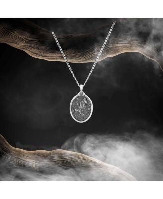 Mens Necklace, Built Different Collection, The Eagle Pendant- Sterling Silver, 21” Chain