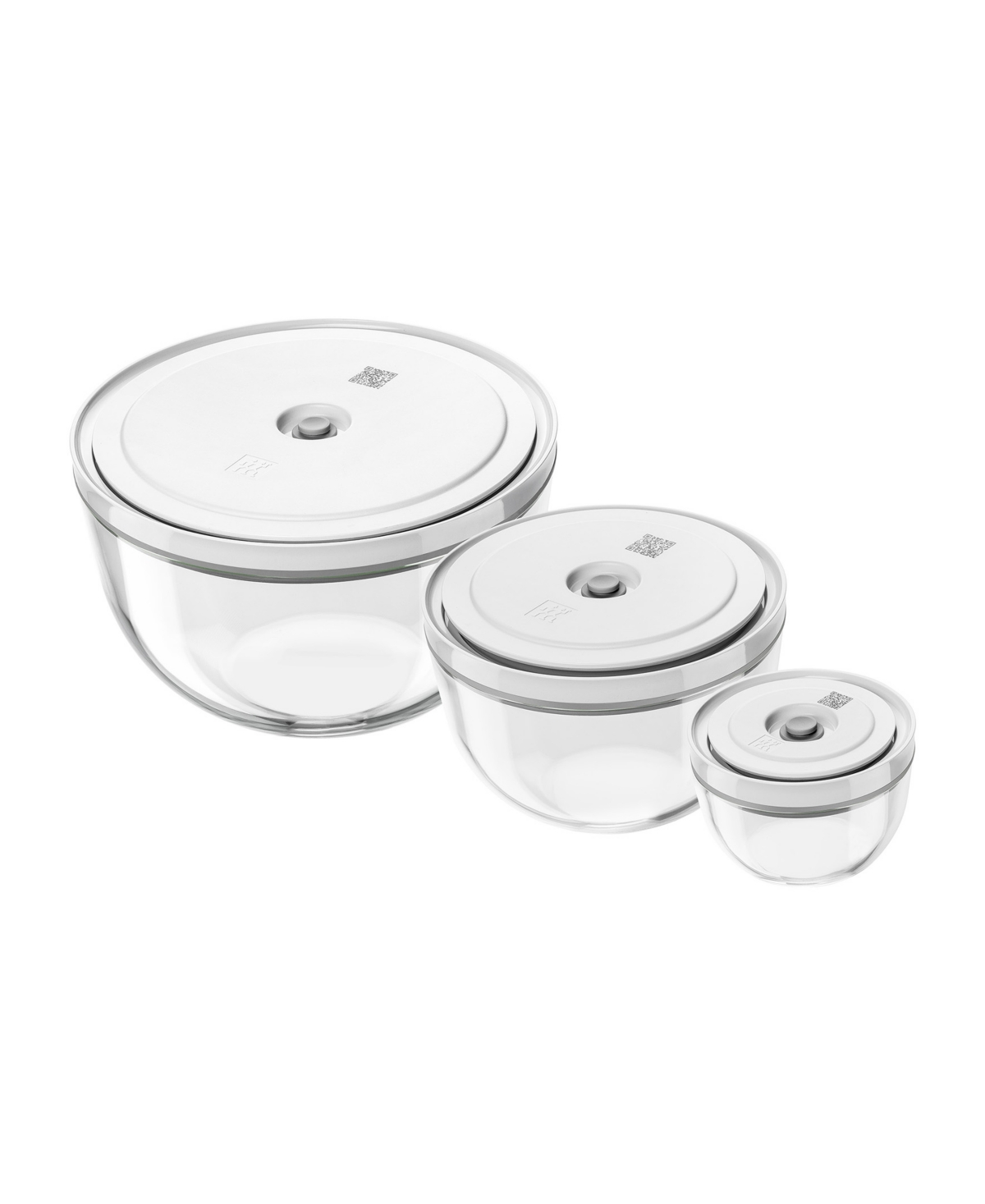 Zwilling Fresh Save 3-pc. Glass Vacuum Bowl Set In Transparent
