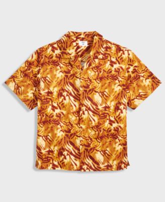 Men's Relaxed-Fit Zebra Camp Shirt, Macy's Exclusive