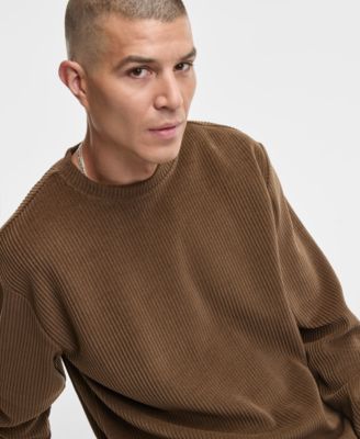 Men's Relaxed-Fit French Ribbed Sweater, Macy's Exclusive