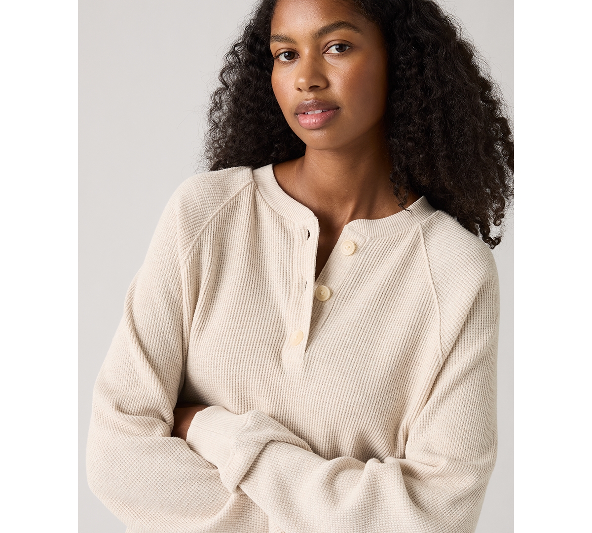 Levi's Women's Lassen Henley Long Sleeve Top