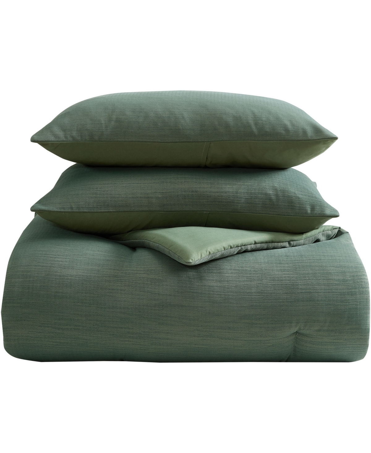 Nautica Herringbone Jacquard Chenille Solid 3-pc. Comforter Set, Full/queen In Green